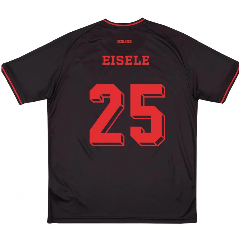 Danxen Homme Maillot Kai Eisele #25 Noir Rouge Blanc Tenues Extérieur 2025/26 T-Shirt