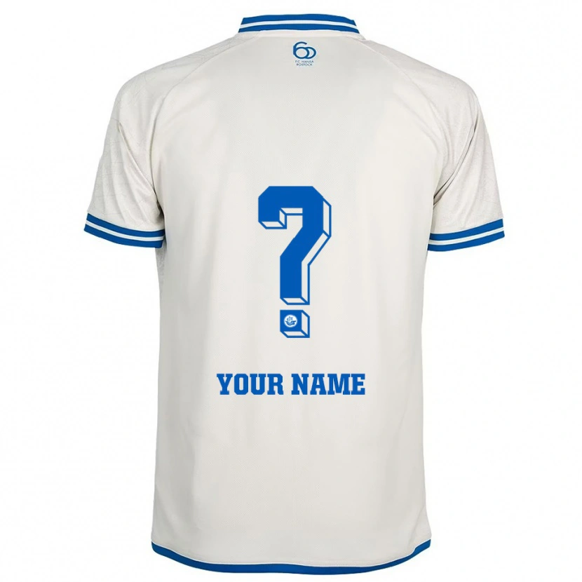 Danxen Homme Maillot Votre Nom #0 Blanc Bleu Tenues Extérieur 2025/26 T-Shirt