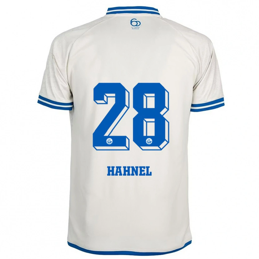 Danxen Homme Maillot Julian Hahnel #28 Blanc Bleu Tenues Extérieur 2025/26 T-Shirt