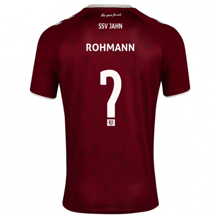 Danxen Homme Maillot Jonas Rohmann #0 Bourgogne Blanc Tenues Extérieur 2025/26 T-Shirt