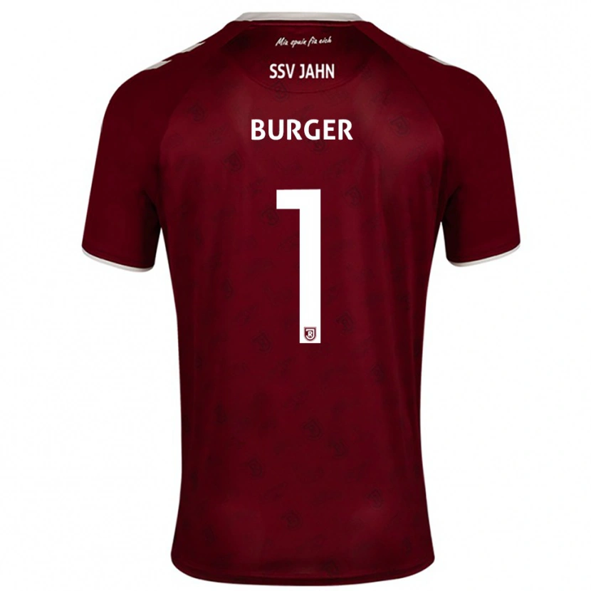 Danxen Homme Maillot Gabriel Burger #1 Bourgogne Blanc Tenues Extérieur 2025/26 T-Shirt
