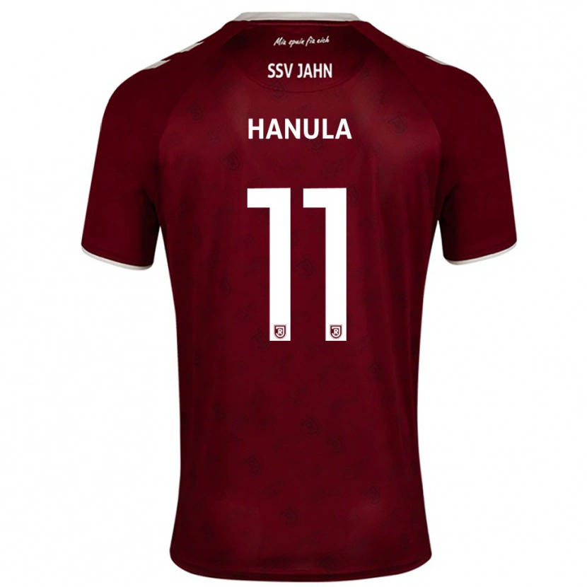 Danxen Homme Maillot Fabian Hanula #11 Bourgogne Blanc Tenues Extérieur 2025/26 T-Shirt