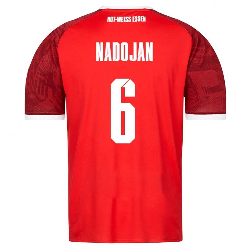 Danxen Homme Maillot Aslan Nadojan #6 Rouge Bourgogne Blanc Tenues Extérieur 2025/26 T-Shirt