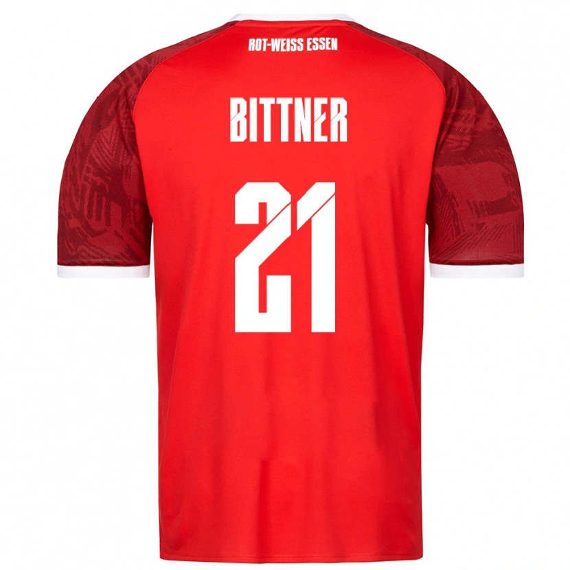 Danxen Homme Maillot Lucas Bittner #21 Rouge Bourgogne Blanc Tenues Extérieur 2025/26 T-Shirt