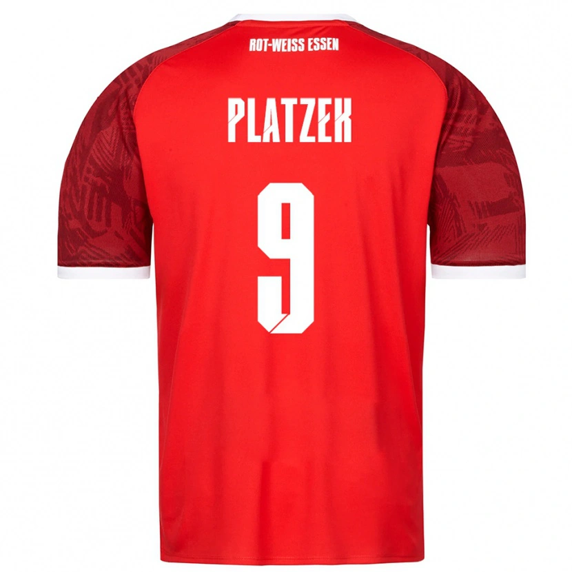 Danxen Homme Maillot Marcel Platzek #9 Rouge Bourgogne Blanc Tenues Extérieur 2025/26 T-Shirt