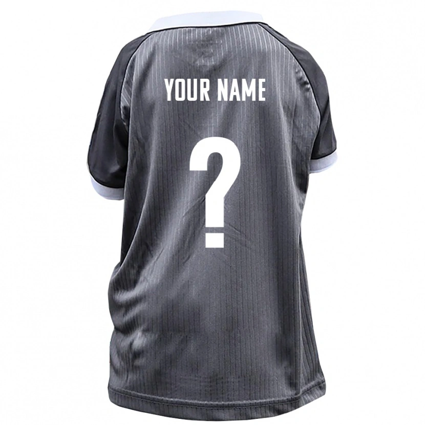 Danxen Homme Maillot Votre Nom #0 Gris Blanc Tenues Extérieur 2025/26 T-Shirt