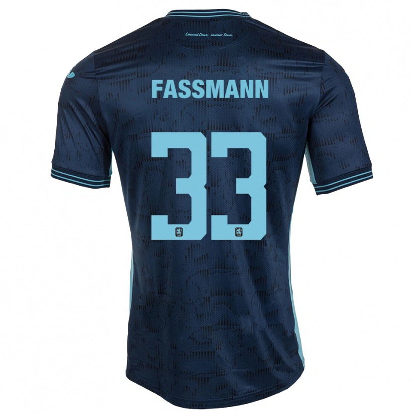 Danxen Homme Maillot Lasse Faßmann #33 Bleu Royal Tenues Extérieur 2025/26 T-Shirt