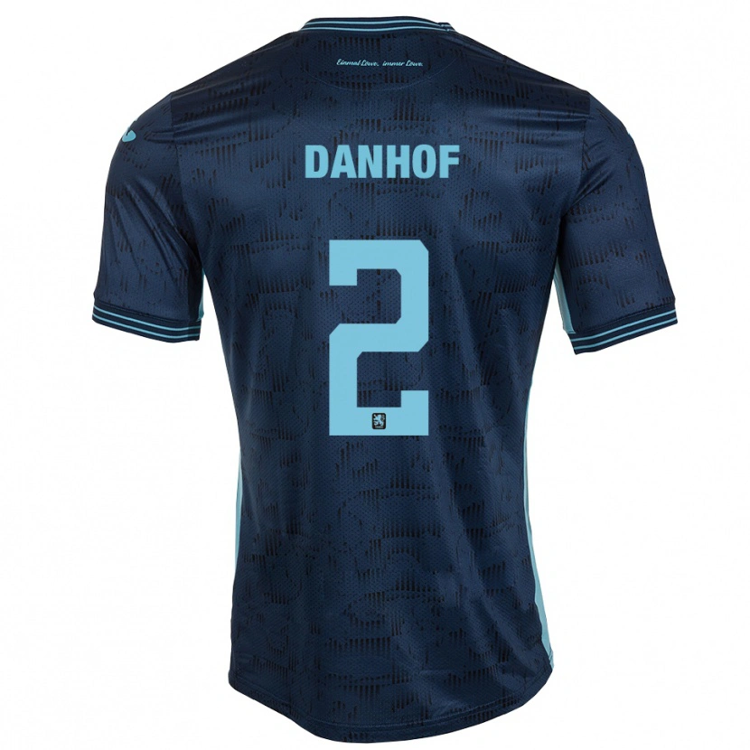 Danxen Homme Maillot Tim Danhof #2 Bleu Royal Tenues Extérieur 2025/26 T-Shirt