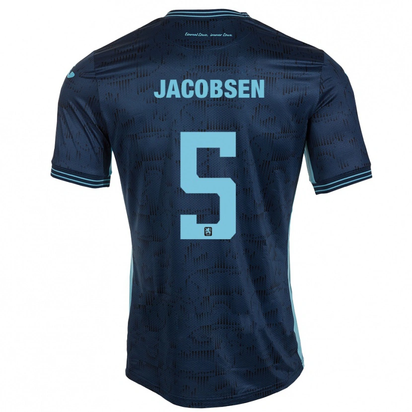 Danxen Homme Maillot Thore Jacobsen #5 Bleu Royal Tenues Extérieur 2025/26 T-Shirt