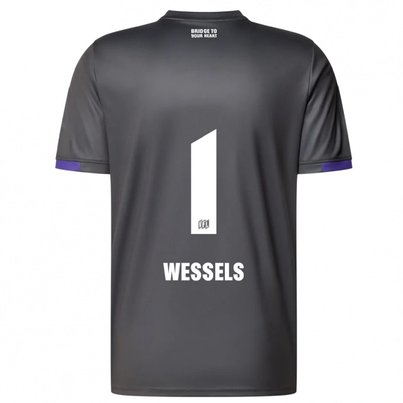 Danxen Homme Maillot Felix Wessels #1 Gris Violet Tenues Extérieur 2025/26 T-Shirt
