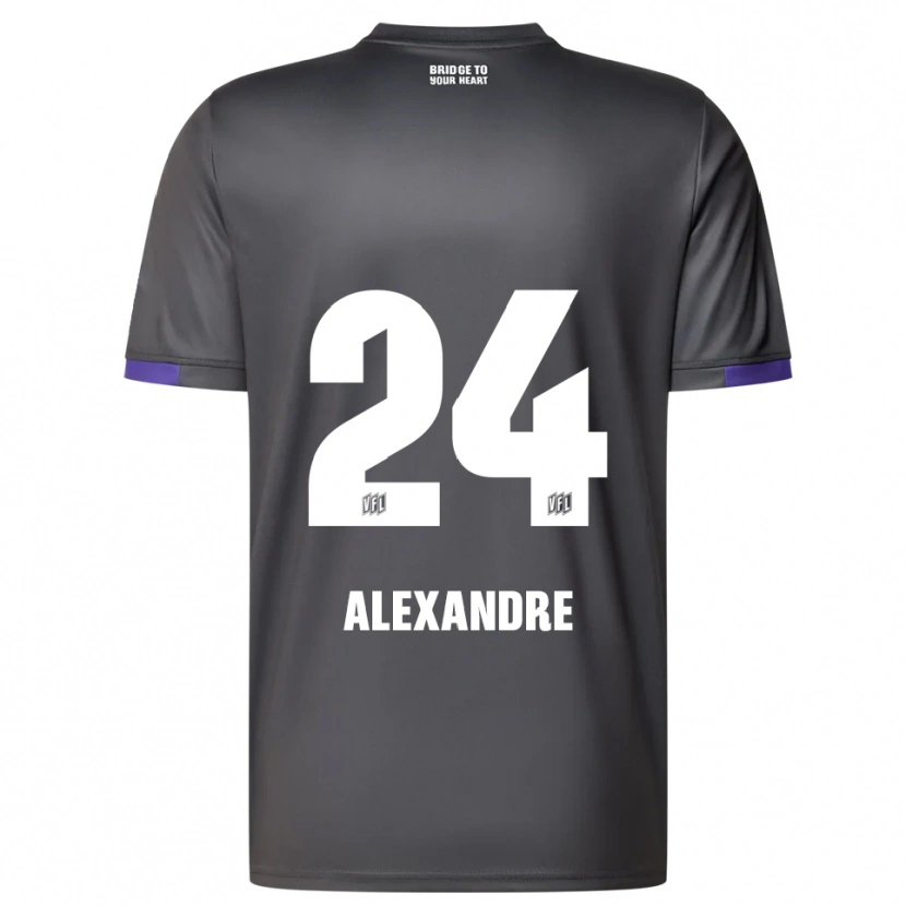 Danxen Homme Maillot Tyron Alexandre #24 Gris Violet Tenues Extérieur 2025/26 T-Shirt