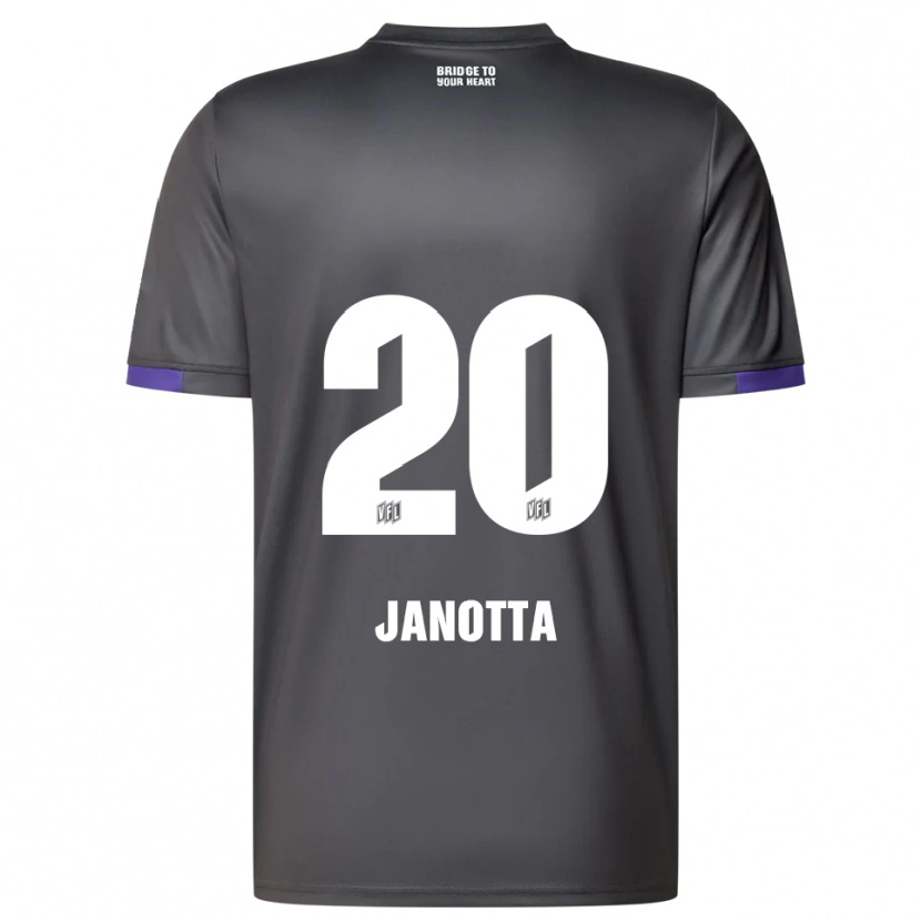 Danxen Homme Maillot Theo Janotta #20 Gris Violet Tenues Extérieur 2025/26 T-Shirt