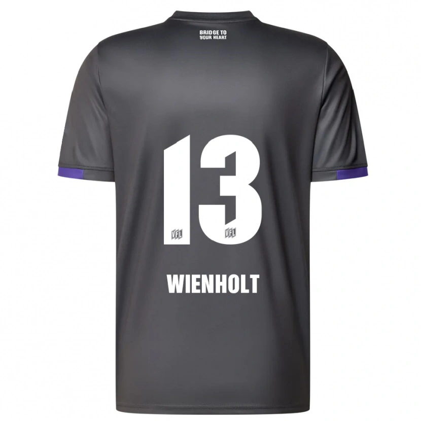 Danxen Homme Maillot Paul Wienholt #13 Gris Violet Tenues Extérieur 2025/26 T-Shirt