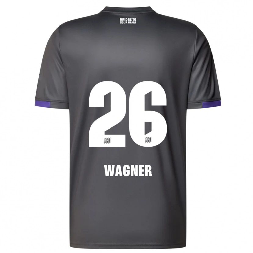 Danxen Homme Maillot Fridolin Wagner #26 Gris Violet Tenues Extérieur 2025/26 T-Shirt