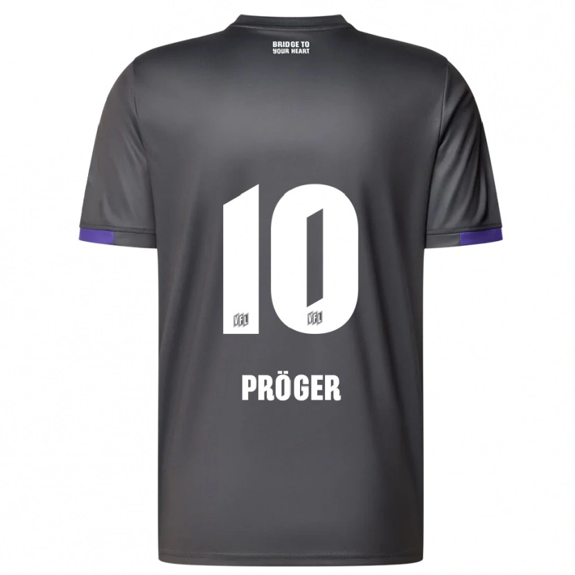 Danxen Homme Maillot Kai Pröger #10 Gris Violet Tenues Extérieur 2025/26 T-Shirt