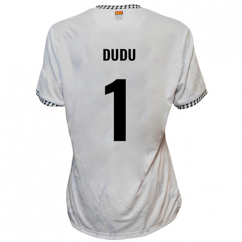 Danxen Homme Maillot Dudu #1 Blanc Noir Tenues Extérieur 2025/26 T-Shirt