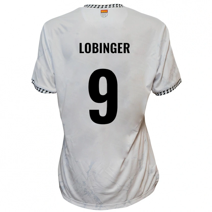 Danxen Homme Maillot Lex-Tyger Lobinger #9 Blanc Noir Tenues Extérieur 2025/26 T-Shirt