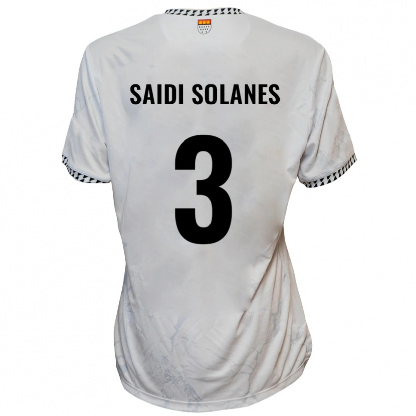 Danxen Homme Maillot Maruan Saidi Solanes #3 Blanc Noir Tenues Extérieur 2025/26 T-Shirt