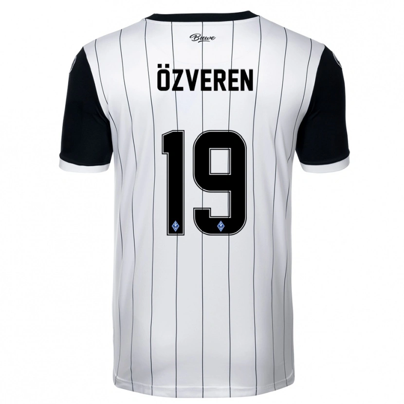 Danxen Homme Maillot Sedat Özveren #19 Blanc Noir Tenues Extérieur 2025/26 T-Shirt
