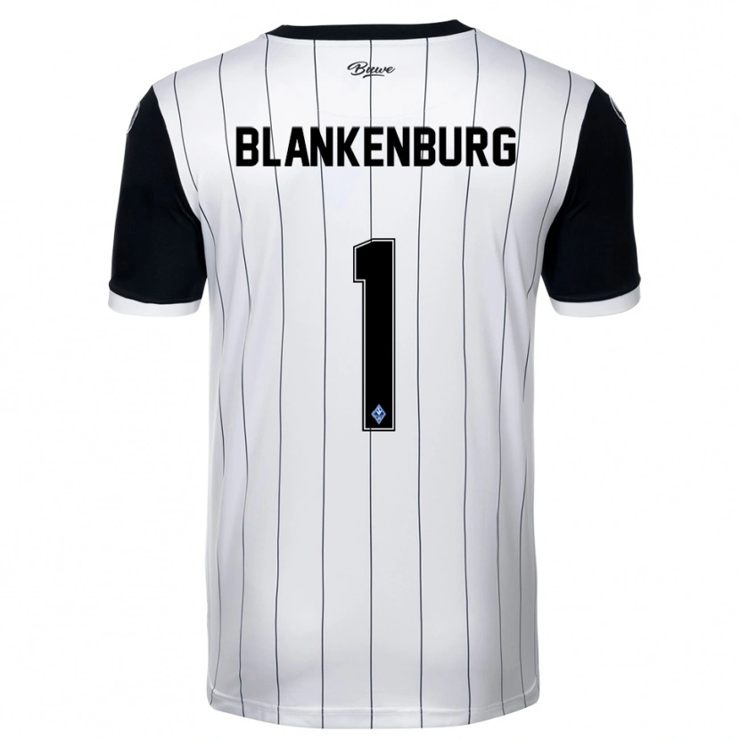 Danxen Homme Maillot Luca Blankenburg #1 Blanc Noir Tenues Extérieur 2025/26 T-Shirt