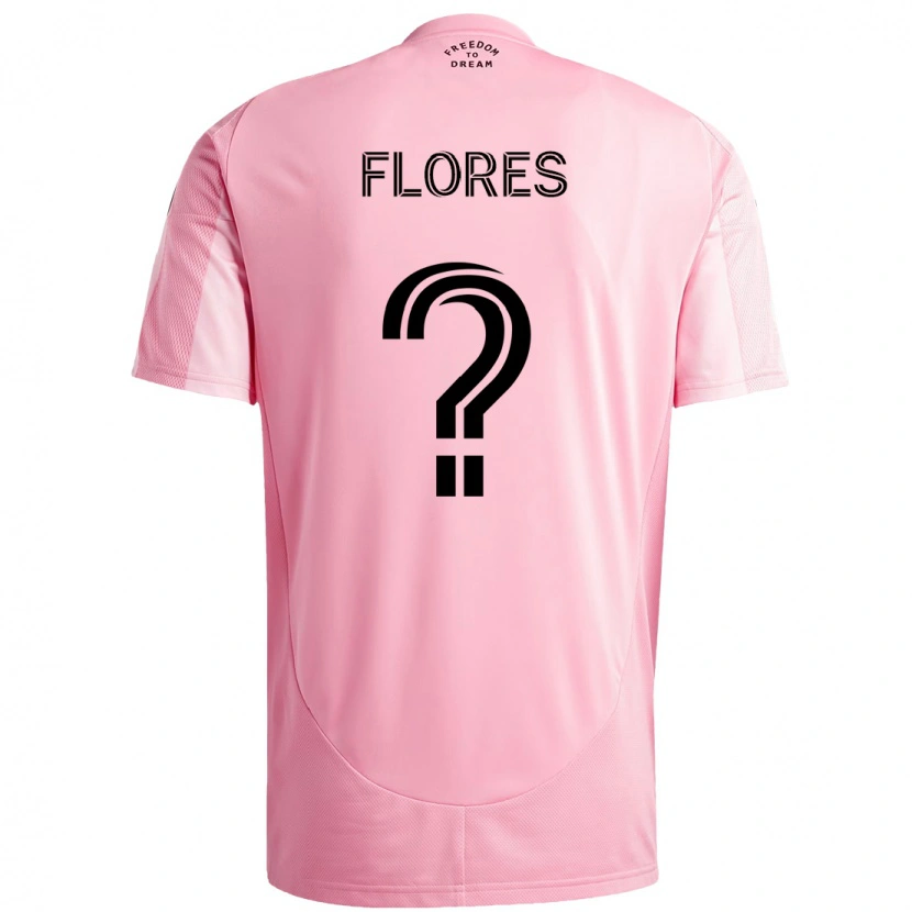 Danxen Enfant Maillot Alejandro Flores #0 Noir Rose Tenues Domicile 2025/26 T-Shirt
