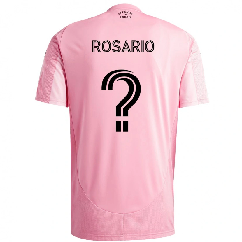 Danxen Enfant Maillot Adrian Rosario #0 Noir Rose Tenues Domicile 2025/26 T-Shirt