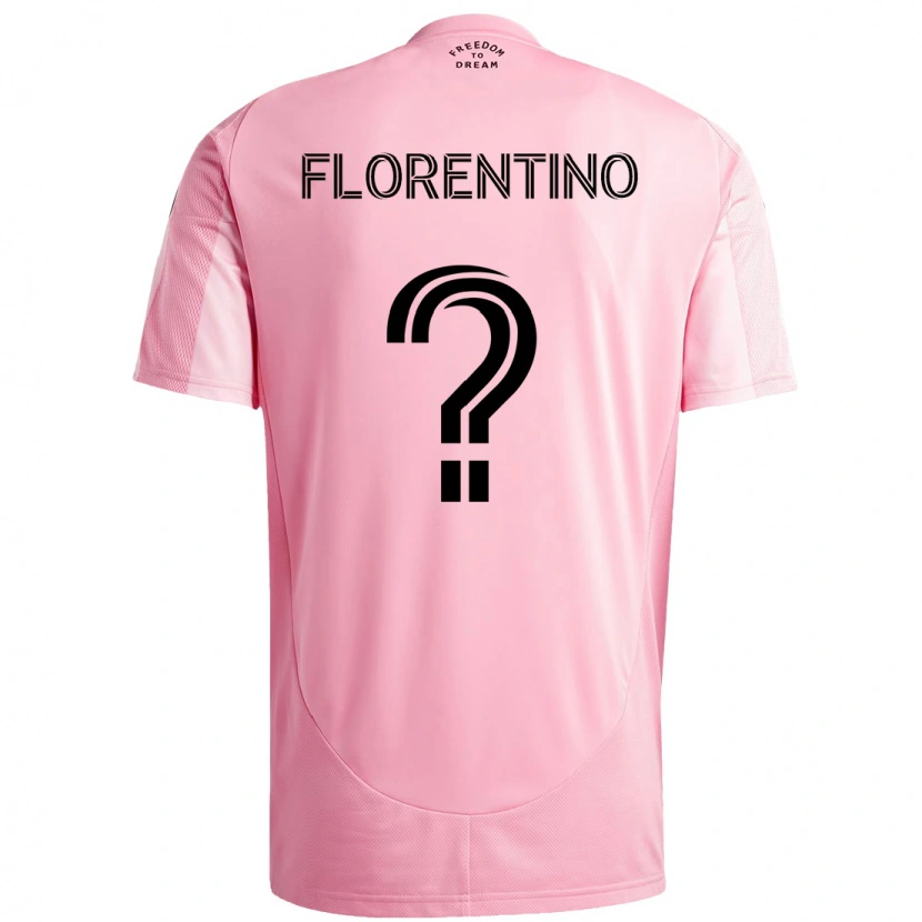 Danxen Enfant Maillot Gabriel Florentino #0 Noir Rose Tenues Domicile 2025/26 T-Shirt