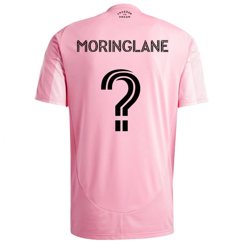 Danxen Enfant Maillot Luis Moringlane #0 Noir Rose Tenues Domicile 2025/26 T-Shirt