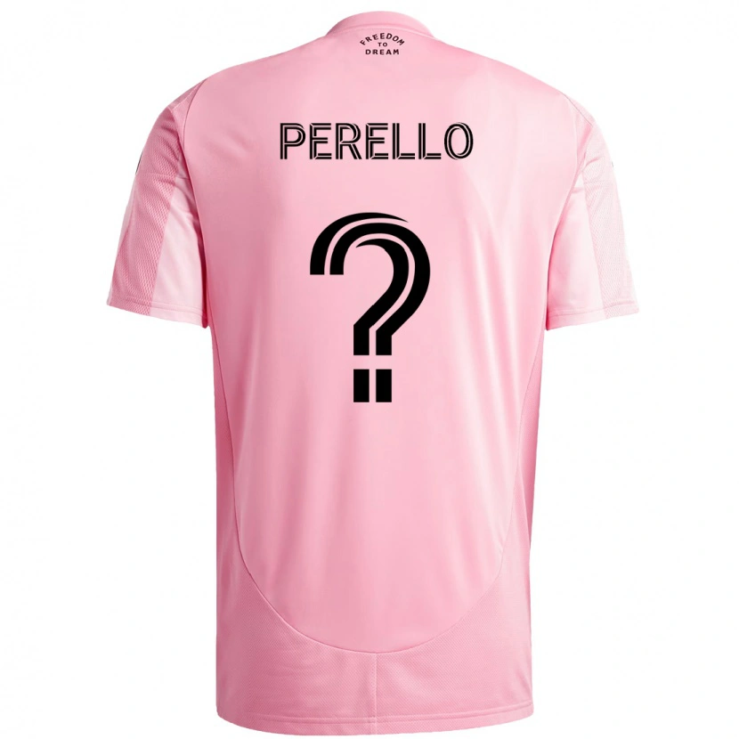 Danxen Enfant Maillot Sergio Perello #0 Noir Rose Tenues Domicile 2025/26 T-Shirt