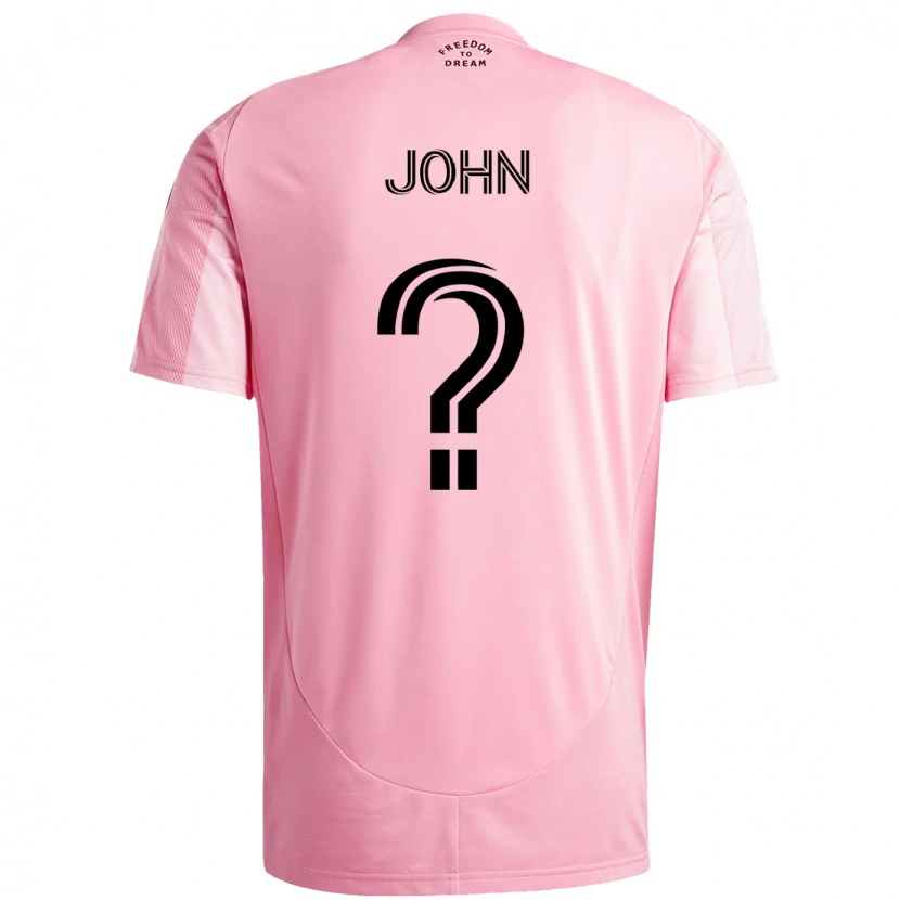 Danxen Enfant Maillot Quinton John #0 Rose Noir Tenues Domicile 2025/26 T-Shirt
