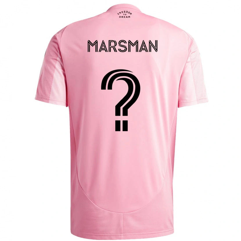 Danxen Enfant Maillot Nick Marsman #0 Rose Noir Tenues Domicile 2025/26 T-Shirt