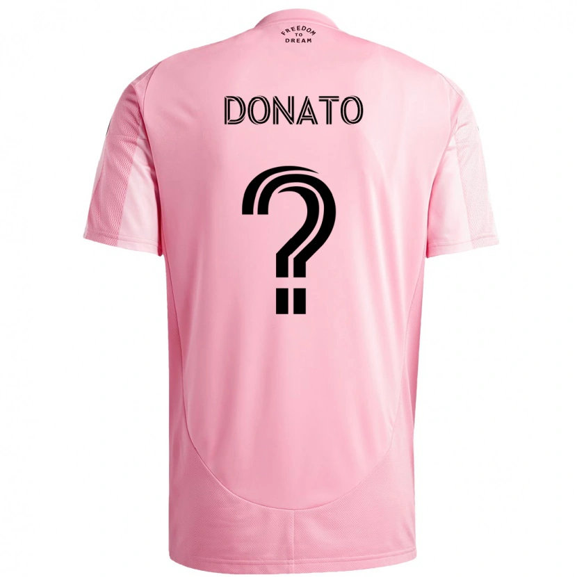 Danxen Enfant Maillot Benjamin Donato #0 Noir Rose Tenues Domicile 2025/26 T-Shirt