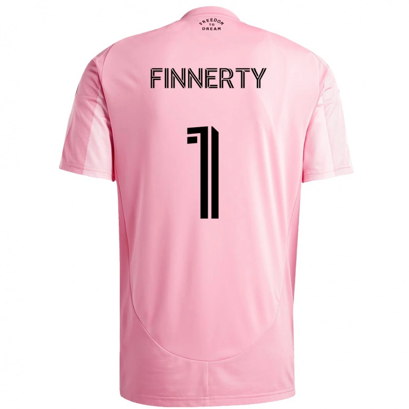 Danxen Enfant Maillot Owen Finnerty #1 Noir Rose Tenues Domicile 2025/26 T-Shirt