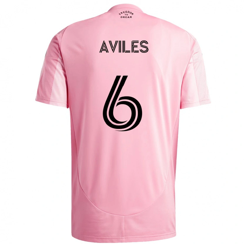 Danxen Enfant Maillot Tomás Avilés #6 Rose Noir Tenues Domicile 2025/26 T-Shirt