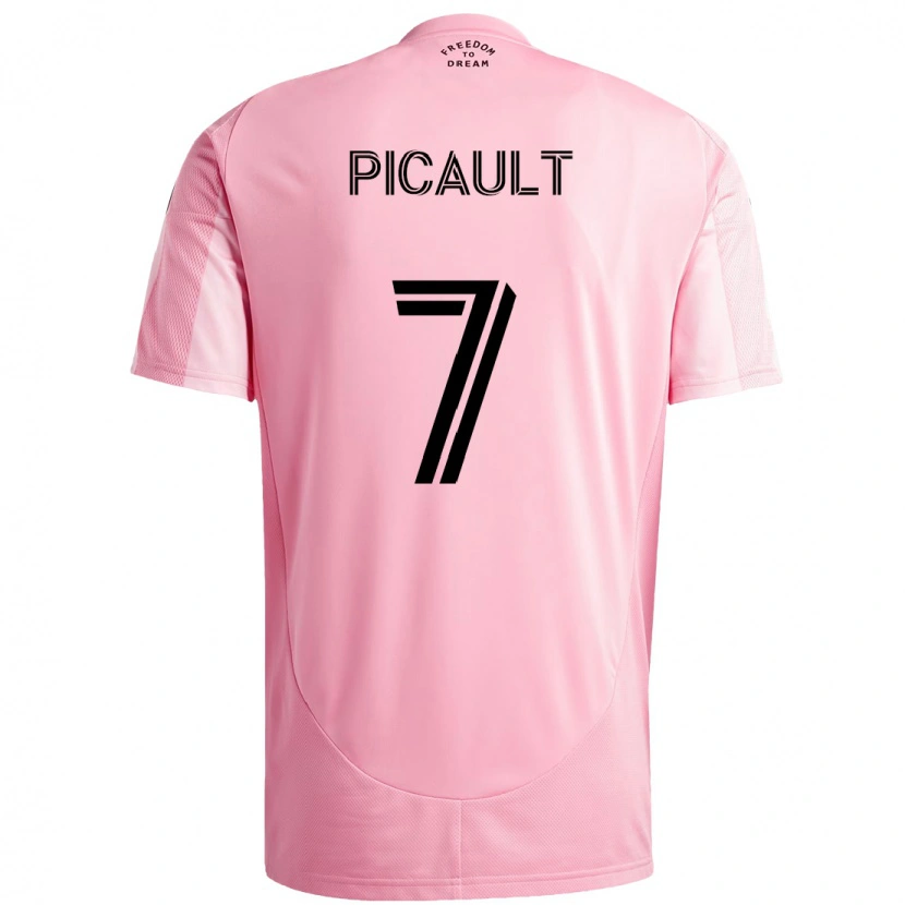 Danxen Enfant Maillot Fafà Picault #7 Noir Rose Tenues Domicile 2025/26 T-Shirt
