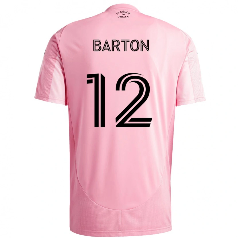 Danxen Enfant Maillot Tye Barton #12 Noir Rose Tenues Domicile 2025/26 T-Shirt
