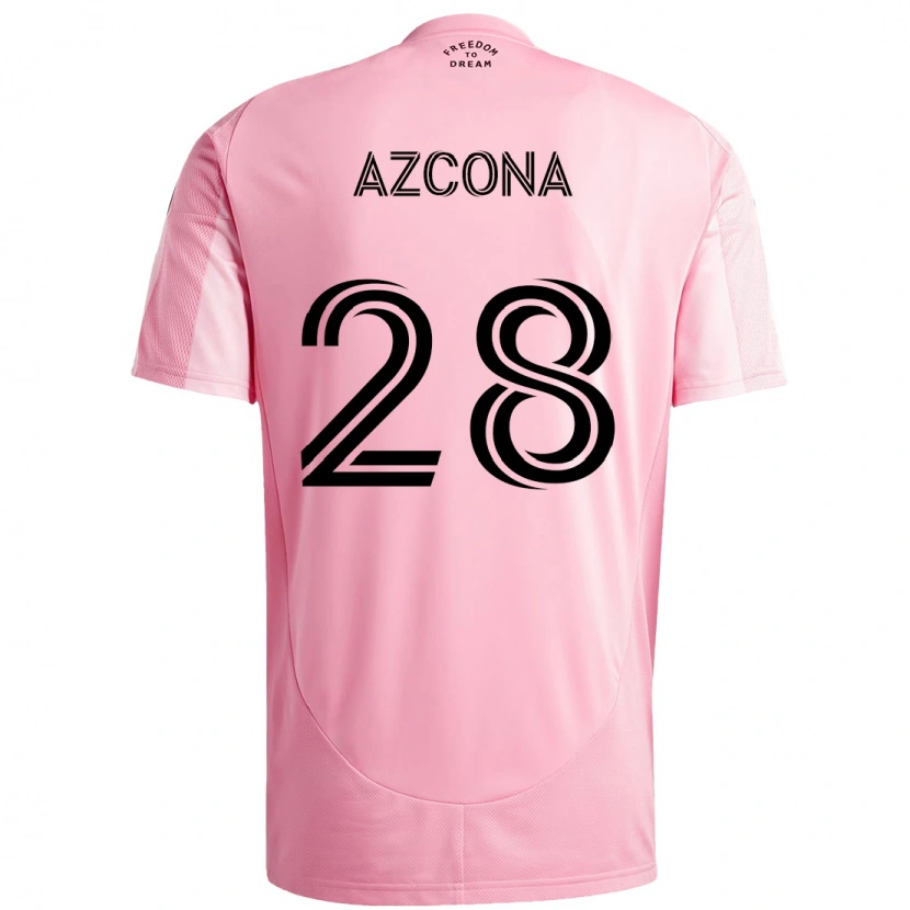 Danxen Enfant Maillot Edison Azcona #28 Rose Noir Tenues Domicile 2025/26 T-Shirt