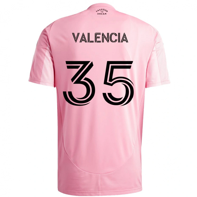 Danxen Enfant Maillot Felipe Valencia #35 Noir Rose Tenues Domicile 2025/26 T-Shirt