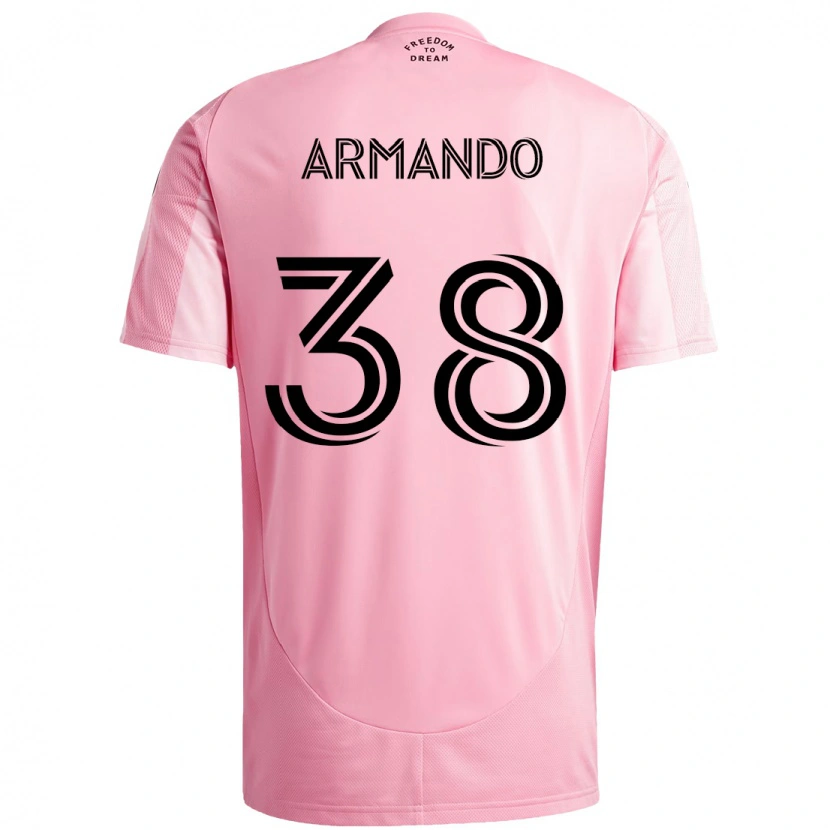 Danxen Enfant Maillot Máximo Armando #38 Noir Rose Tenues Domicile 2025/26 T-Shirt