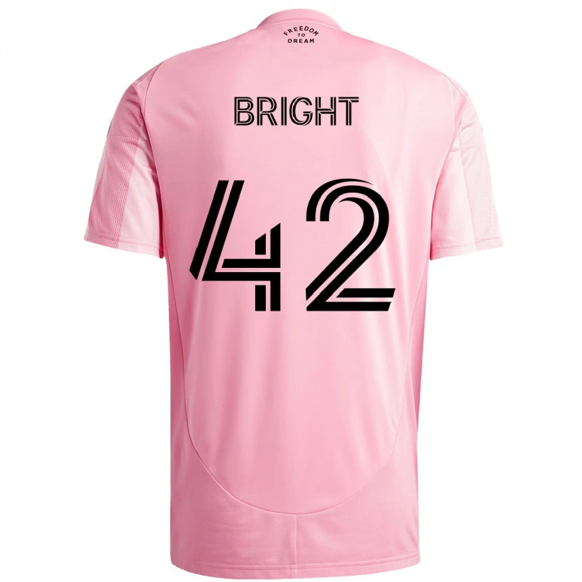 Danxen Enfant Maillot Yannick Bright #42 Noir Rose Tenues Domicile 2025/26 T-Shirt