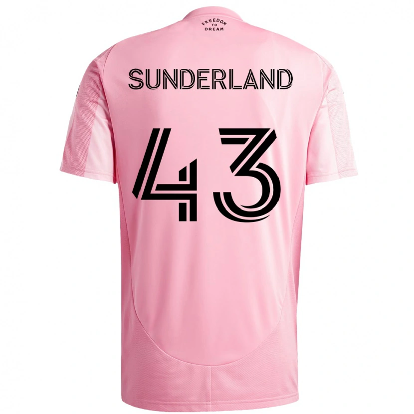 Danxen Enfant Maillot Lawson Sunderland #43 Rose Noir Tenues Domicile 2025/26 T-Shirt