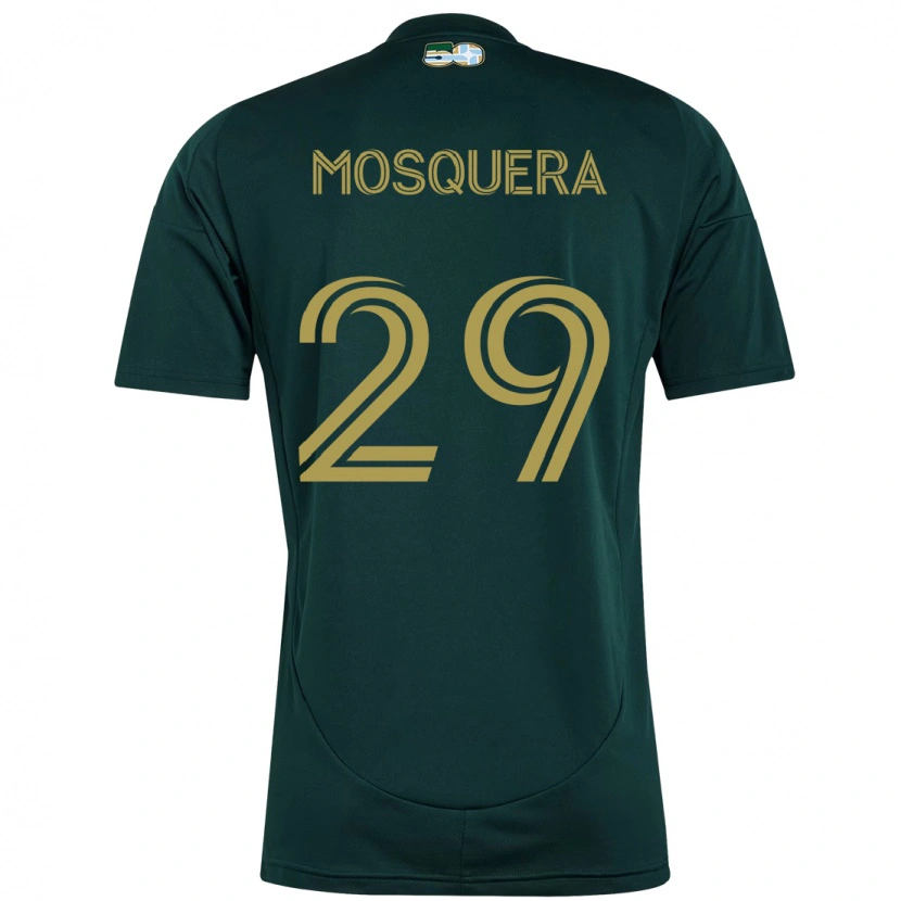 Danxen Enfant Maillot Juan Mosquera #29 Noir Marron Tenues Domicile 2025/26 T-Shirt
