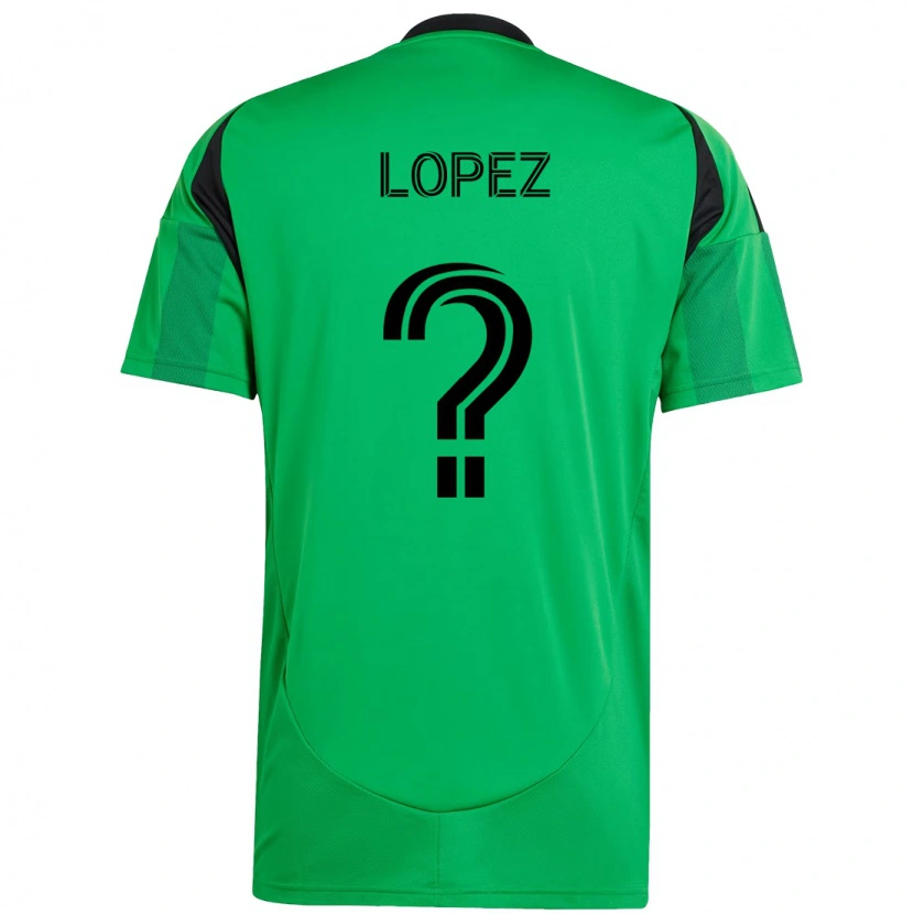 Danxen Enfant Maillot Eric López #0 Vert Noir Tenues Domicile 2025/26 T-Shirt