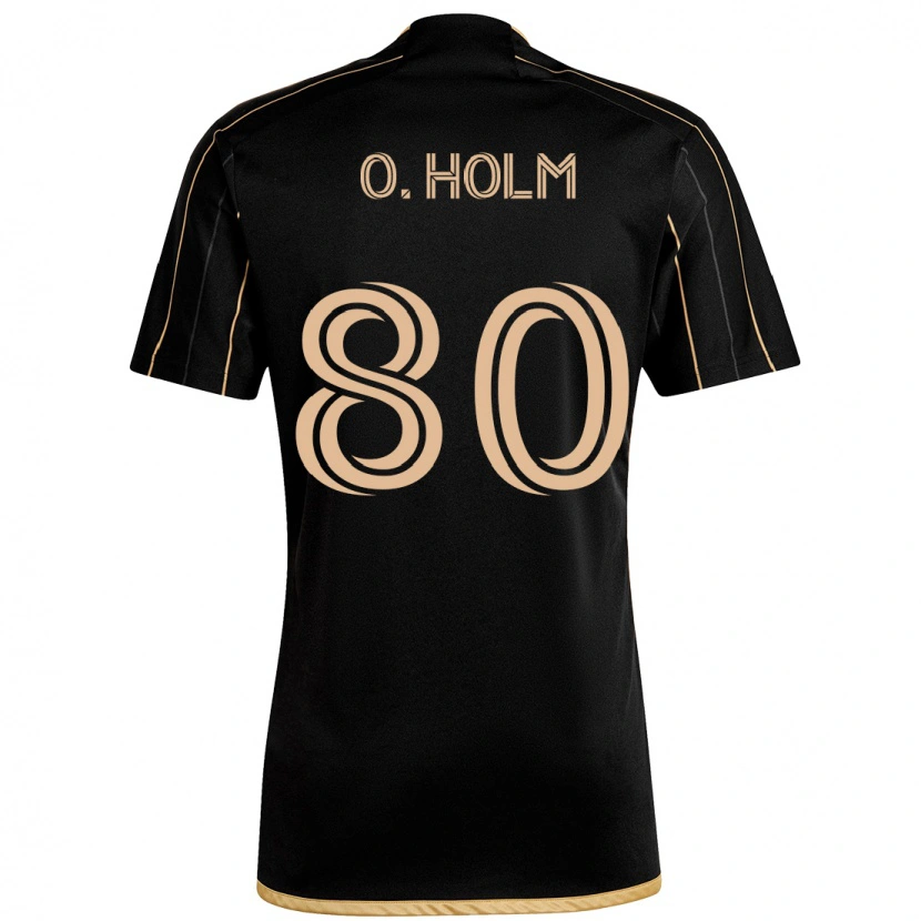 Danxen Enfant Maillot Odin Thiago Holm #80 Noir Marron Tenues Domicile 2025/26 T-Shirt