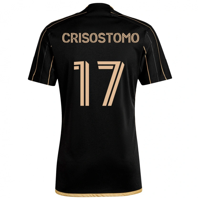 Danxen Enfant Maillot Danny Crisostomo #17 Noir Marron Tenues Domicile 2025/26 T-Shirt