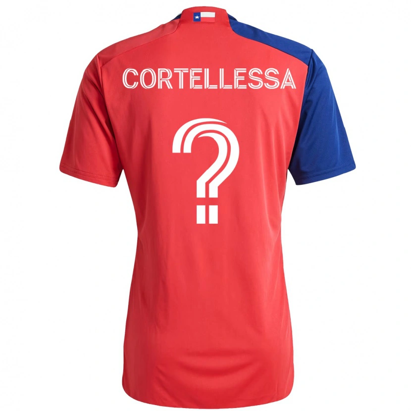 Danxen Enfant Maillot Michael Cortellessa #0 Bleu Clair Rouge Tenues Domicile 2025/26 T-Shirt