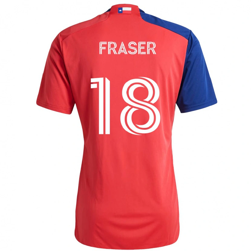 Danxen Enfant Maillot Liam Fraser #18 Bleu Clair Rouge Tenues Domicile 2025/26 T-Shirt