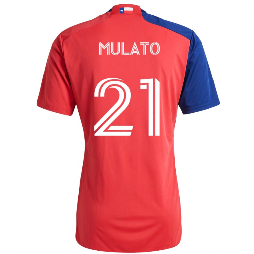 Danxen Enfant Maillot José Mulato #21 Rouge Bleu Marine Tenues Domicile 2025/26 T-Shirt