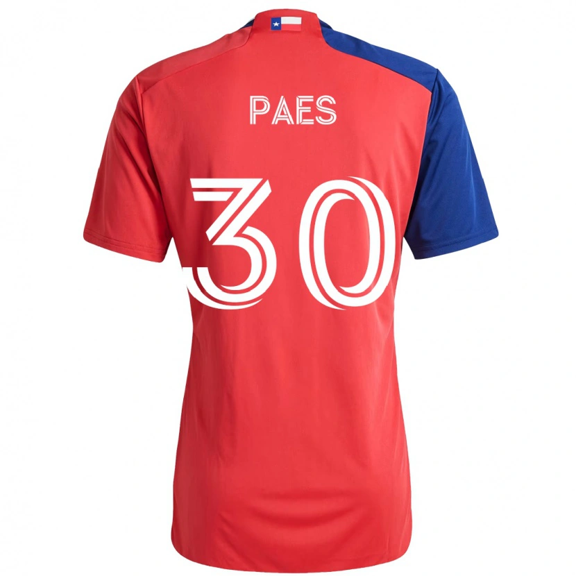 Danxen Enfant Maillot Maarten Paes #30 Bleu Clair Rouge Tenues Domicile 2025/26 T-Shirt
