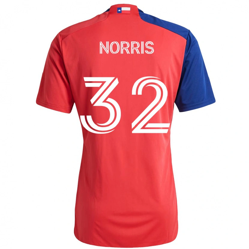 Danxen Enfant Maillot Nolan Norris #32 Bleu Clair Rouge Tenues Domicile 2025/26 T-Shirt